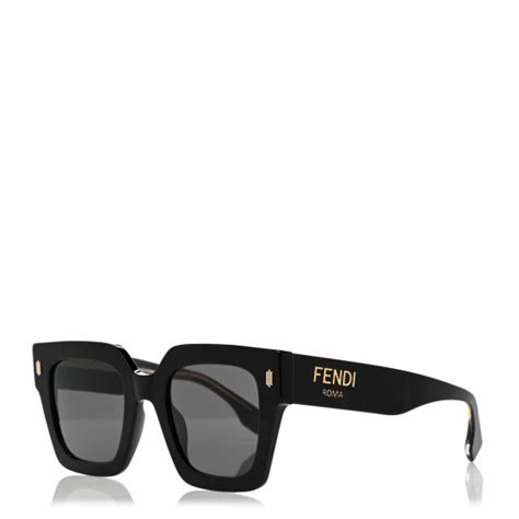 fendi 0457/g/s full rim rectangular black sunglasses|Fendi FF 0457/G/S 807/08 Sunglasses in Black.